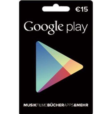 15€ Google Play Store Guthaben für 11,49€