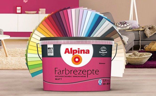 Alpina Wandfarben Sale bei vente privee   z.B. 10 Liter Weiß Matt für 35,90€ (statt 47€)