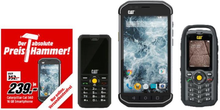 Media Markt Preishammer: CAT Outdoor und Baustellen Handys ab 44€