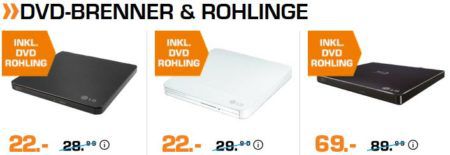 Saturn Late Night Sale: günstige Kopfhörer, Speicher und ext. Brenner