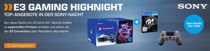 Saturn E3 Gaming Highnight: z.B. PS4 Wireless Dualshock 4 Controller für 39€ (statt 58€)