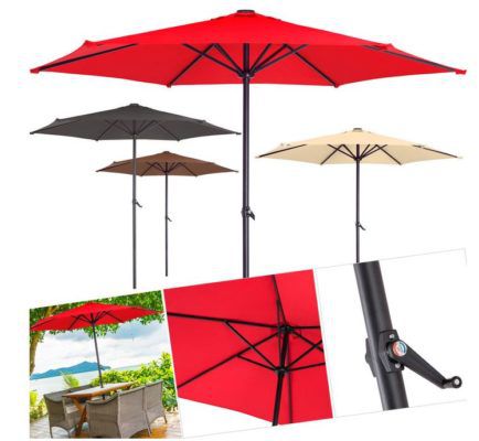 KESSER Sonnenschirm ALU Ø270cm mit Handkurbel für 29,80€