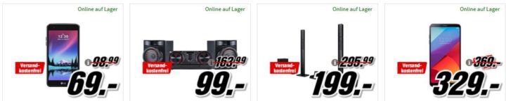 Media Markt Mega Marken Sparen: günstige Artikel von Honor, HTC, Motorola und LG