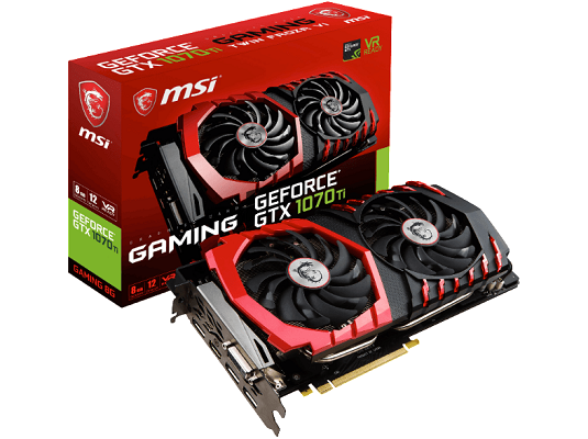 MSI GeForce GTX 1070 Ti (V330 237R) mit 8 GB für 399€ (statt 488€)