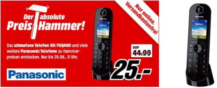 MM Preishammer: Panasonic Schnurlos Telefone mit IP Unterstützung ab 20€