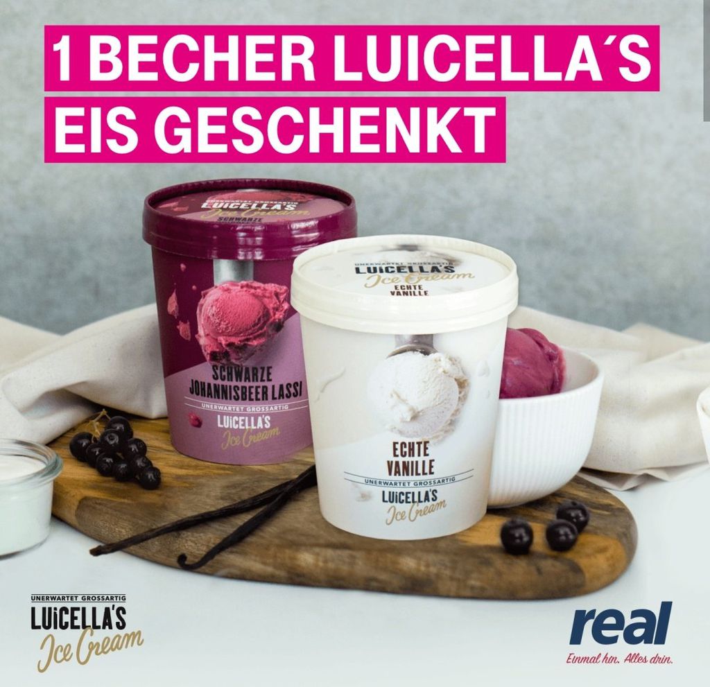 Nur für Telekom Kunden: 1 Becher (500ml) Luicellas Eis gratis