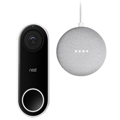 Google Nest Hello Videotürklingel + Google Home Mini für 155,90€ (statt 194€)