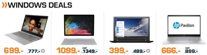 Saturn Late Night Notebook Sale: z.B. HP Pavilion 14 bf131ng mit i5 für 666€ (statt 899€)