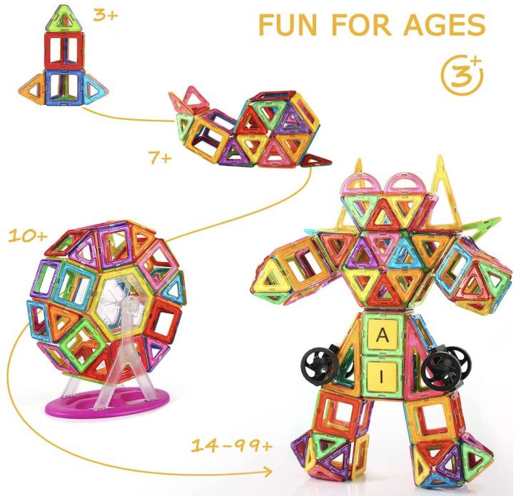 Crenova   Bunte & magnetische Bausteine (98 tlg) für 23,58€ (statt 37€)