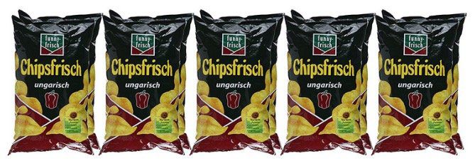 10 Tüten funny frisch Chips Ungarisch (je 175g) für 7,92€   Prime Sparabo