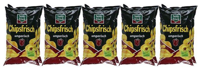 10 Tüten funny frisch Chips Ungarisch (je 175g) für 7,92€   Prime Sparabo