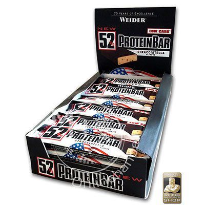 Weider 52% Protein Bar (24 x 50g Box) für 28,22€ (statt 34€)