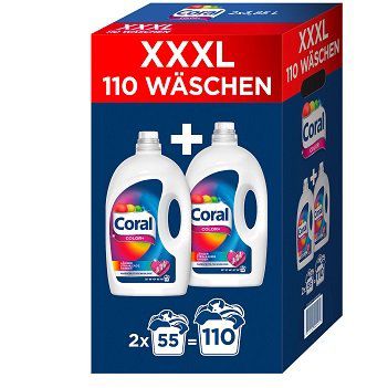 Coral XXXL Optimal Color+  (2x 3850 ml) für 110 Waschladungen für 14,99€