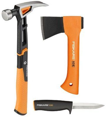 Fiskars Werkzeugset bestehend aus Universalhammer, Axt X5 und Messer K40 für 49,99€ (statt 74€)