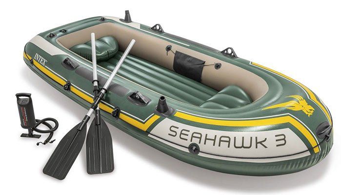 Intex Seahawk 3 Out­door­boot Set inkl. Paddel & Pumpe für 62,94€ (statt 83€)