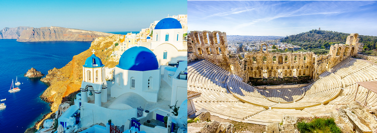 7 ÜN Inselhopping Athen, Santorini & Mykonos inkl. Frühstück, Transfers, Fährtickets, Flüge ab 689€ p.P.