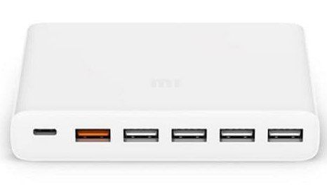 Xiaomi 5 x USB A & 1 x USB C Multi Port Charger (QC3.0) für 19,35€ (statt 26€)