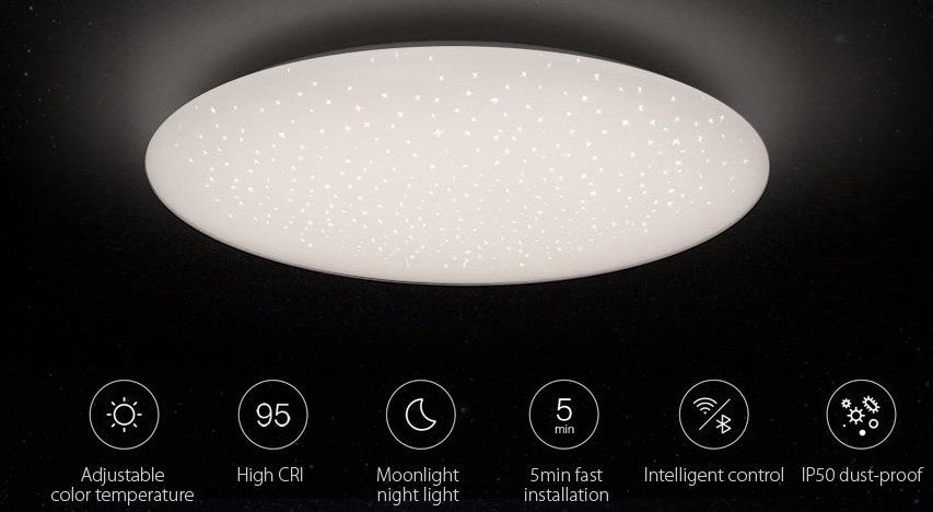 Xiaomi Jiaoyue 480: Dimmbare LED Deckenleuchte​ mit Alexa & Google Unterstützung für 77,83€   aus EU