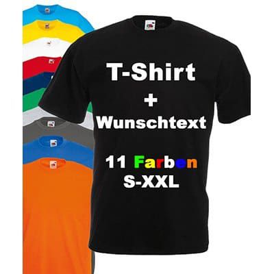 T Shirt mit eigenem Wunschtext für 4,95€