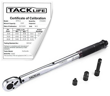 TACKLIFE HTW1A   Drehmomentschlüssel Set (13.6 108.5Nm, 37.5cm) für 19,99€ (statt 30€)