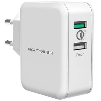 RAVPower RP PC006   36W USB Ladegerät mit QC3.0 für 13,99€ (statt 19€)