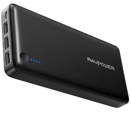 RAVPower Powerbank mit 26.800mAh (5,5A) & 3 USB Ports für 35,99€ (statt 46€)