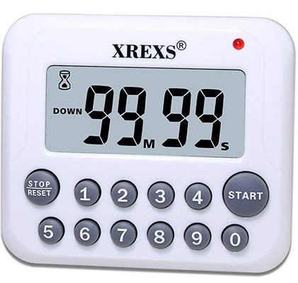 XREXS DC 12   Küchen Timer mit LCD Display für 5,77€ (statt 12€)