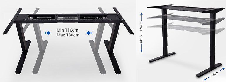 FLEXISPOT E5B   elektrisch höhenverstellbares Tischgestell für 300,99€ (statt 430€)