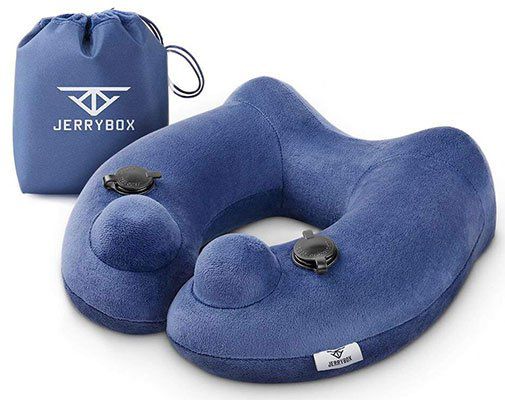 Jerrybox   selbstauflblasbares Nackenkissen in U  oder Knochen Form für je 9,99€ (statt 20€)