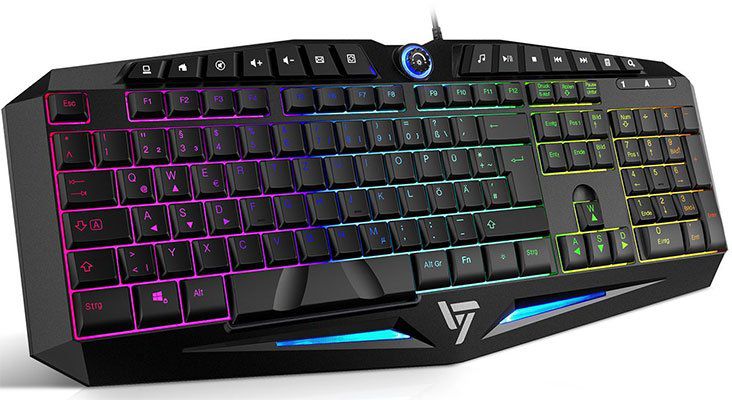 VICTSING Gaming Tastatur mit RGB Beleuchtung & vielen Extras für 19,99€ (statt 25€)