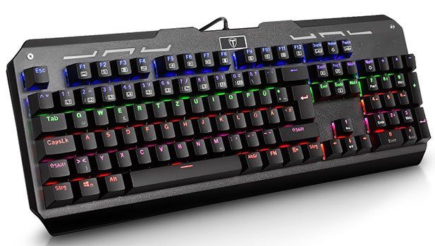 VicTsing V1124   mechanische Gamingtastatur mit LED Hintergrundbeleuchtung für 25,95€ (statt 44€)