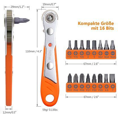 17 teiliges Tacklife Ratschenschlüsselset (HRSB1A) für 8,99€ (statt 11€)