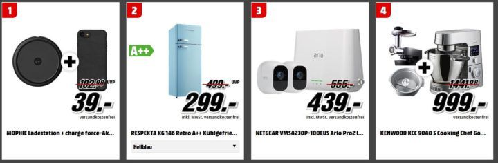 Media Markt Tiefpreis Couch: z.B. KENWOOD KCC 9040 S Cooking Chef Gourmet mit Zubehör für 999€ (statt 1.129€)