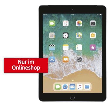 iPad 2018 LTE mit 32GB für 1€ + Vodafone 5GB LTE Datenflat für 19,99€ mtl.