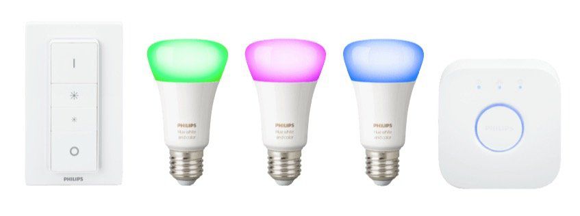 Vorbei! Philips Hue White and Color Ambiance Starter Kit mit Schalter für 101,99€ (statt 144€)