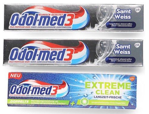Ausverkauft! 6er Pack Odol Med 3 Whitening Extra Zahnpasta für 3,99€ (statt 7€)