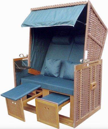 XXL Strandkorb aus Poly Rattan inkl. 4 Kissen für 184,89€ (statt 260€)