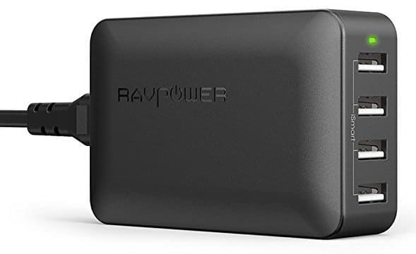 RAVPower 4 Port USB Ladegerät 40W 5V/8A für 12,71€ (statt 17€)