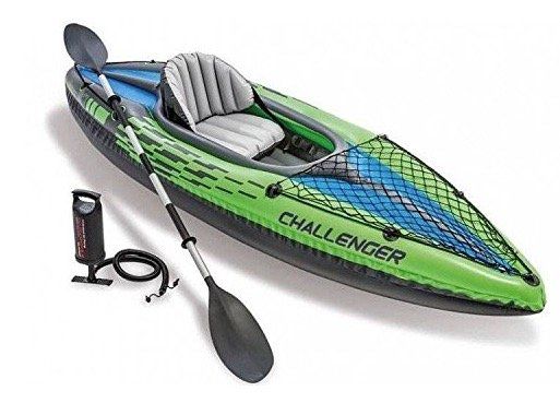 Intex 68305 Kajak Challenger K1 Set Schlauchboot + Alu Paddel + Pumpe für 64,50€ (statt 88€)