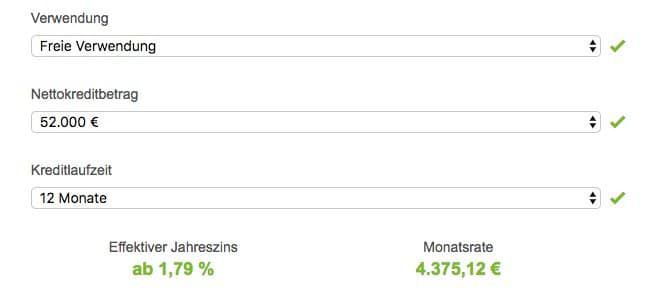 Smava Kredit mit bis zu effektiv 699€ Gewinn   nur bei 52.000€ über 12 Monate