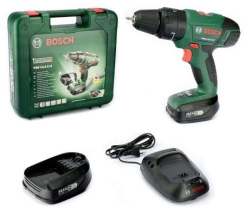 Bosch PSB 14,4 LI 2 Schlagbohrschrauber mit 2 Akkus für 123,45€ (statt 145€)