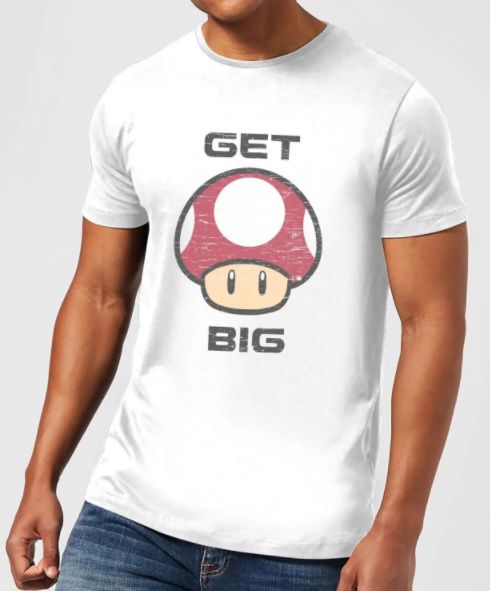 Nintendo Super Mario Get Big Mushroom T Shirt für 10,99€ (statt 30€)