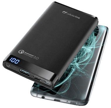 CELLULAR LINE Freepower Manta 8000 Pro Powerbank mit 8000 mAh für 25€ (statt 50€)