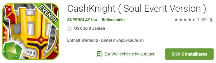 CashKnight   Soul Event Version (Android) gratis statt 8,99€