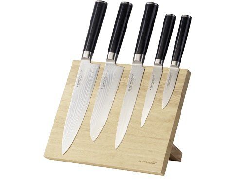 ECHTWERK EW DM 0322 1 Damaszener Messer Set + Magnet Block für 99€ (statt 135€)