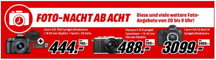 Media Markt Foto Late Night: z.B. HAMA Star 20 Dreibein Stativ für 13€