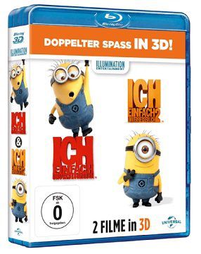 Ich   Einfach unverbesserlich 1+2 als 3D Blu ray + Handyhülle für 19€ (statt 33€)