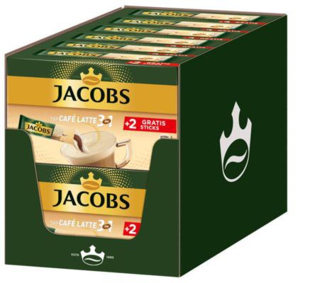 Jacobs 3in1 Café Latte   löslicher Kaffee 12x 12er Packs (144 Sticks) für 19,99€