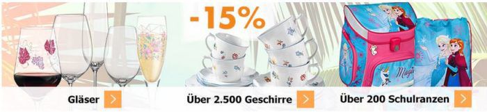 Karstadt Sonntags Kracher mit 15% Rabatt auf 1.500 Uhren, Gläser, Geschirr, Sommerdüfte und vieles mehr...