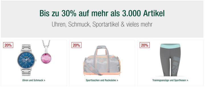 Galeria Kaufhof Sonntagsangebote   bis zu 30% Rabatte auf mehr als 3.000 Angebote und mehr